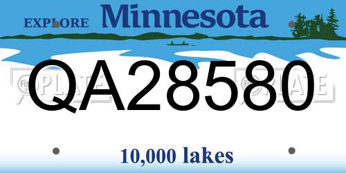QA28580 Minnesota License Plate