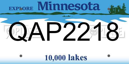 QAP2218 Minnesota License Plate