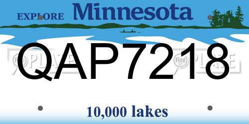 QAP7218 Minnesota License Plate