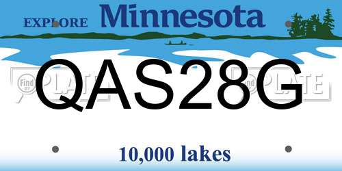 QAS28G Minnesota License Plate