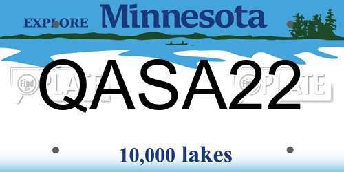 QASA22 Minnesota License Plate