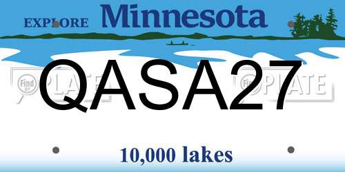QASA27 Minnesota License Plate