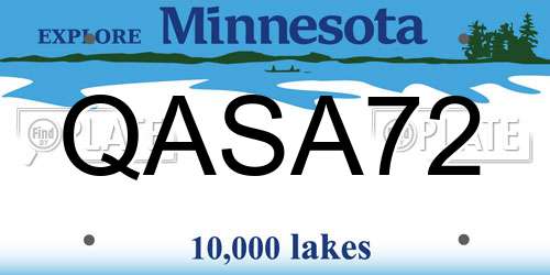 QASA72 Minnesota License Plate