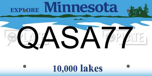 QASA77 Minnesota License Plate