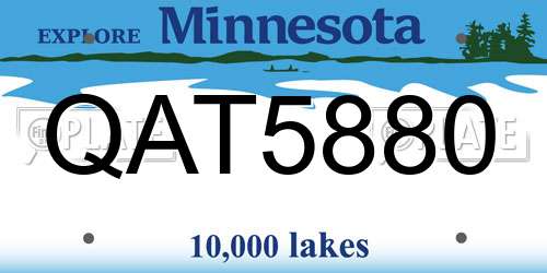 QAT5880 Minnesota License Plate