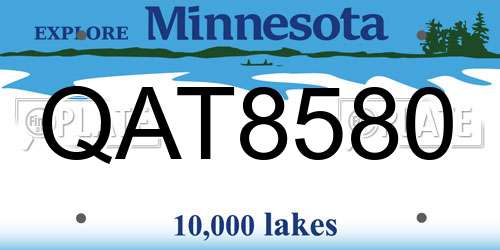 QAT8580 Minnesota License Plate