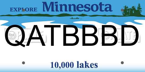 QATBBBD Minnesota License Plate