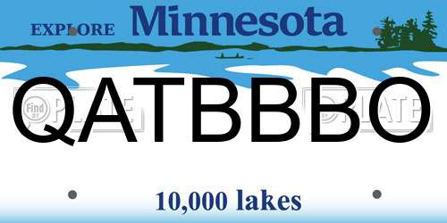 QATBBBO Minnesota License Plate