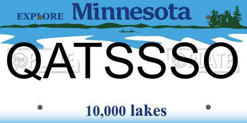 QATSSSO Minnesota License Plate