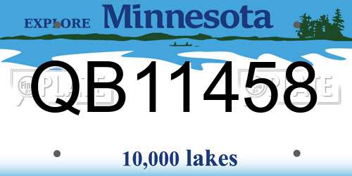 QB11458 Minnesota License Plate