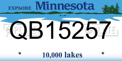 QB15257 Minnesota License Plate