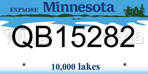 QB15282 Minnesota License Plate