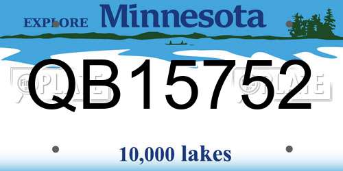 QB15752 Minnesota License Plate