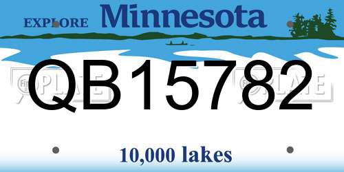 QB15782 Minnesota License Plate