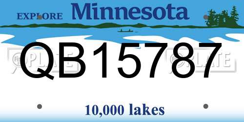 QB15787 Minnesota License Plate