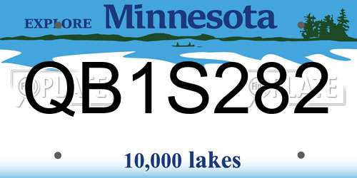 QB1S282 Minnesota License Plate