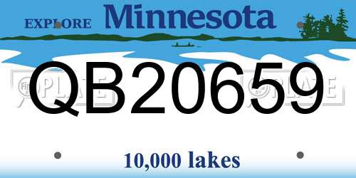 QB20659 Minnesota License Plate