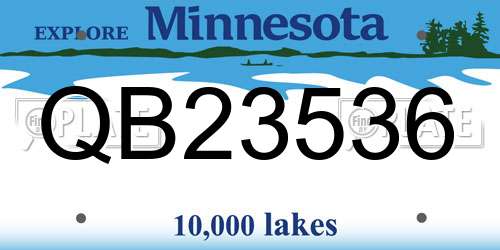 QB23536 Minnesota License Plate