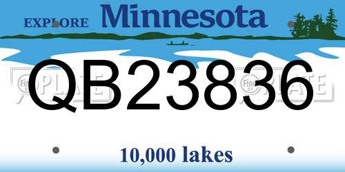 QB23836 Minnesota License Plate