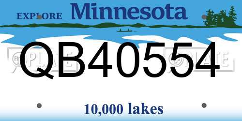 QB40554 Minnesota License Plate