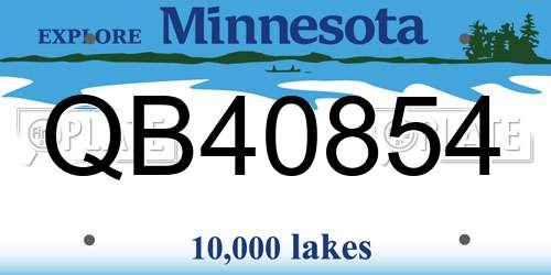 QB40854 Minnesota License Plate