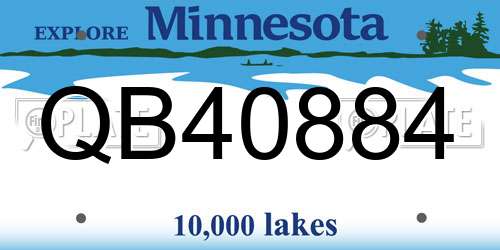 QB40884 Minnesota License Plate