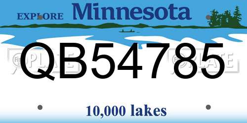 QB54785 Minnesota License Plate