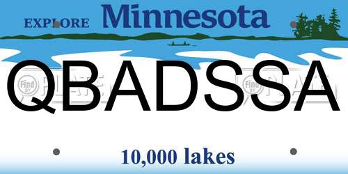QBADSSA Minnesota License Plate