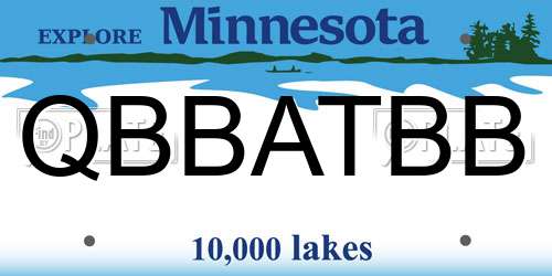 QBBATBB Minnesota License Plate