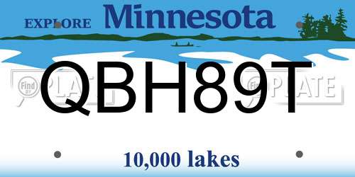 QBH89T Minnesota License Plate