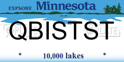 QBISTST Minnesota License Plate