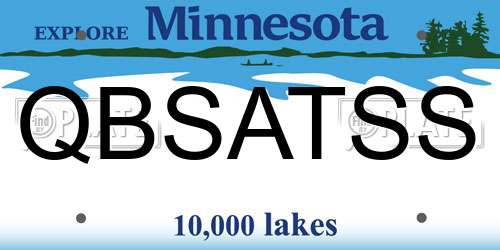 QBSATSS Minnesota License Plate