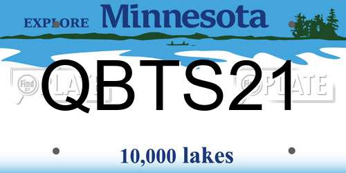 QBTS21 Minnesota License Plate