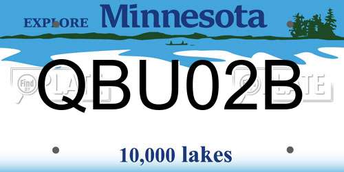 QBU02B Minnesota License Plate