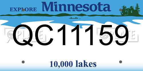 QC11159 Minnesota License Plate