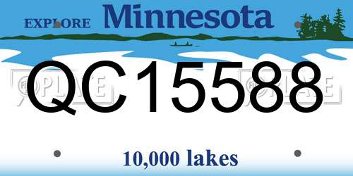 QC15588 Minnesota License Plate
