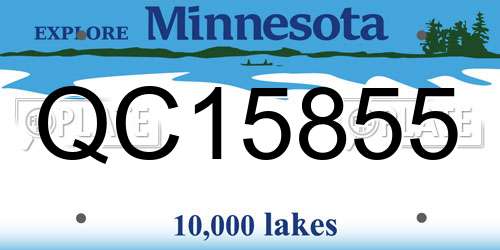 QC15855 Minnesota License Plate