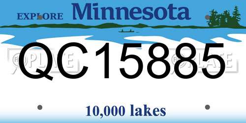 QC15885 Minnesota License Plate