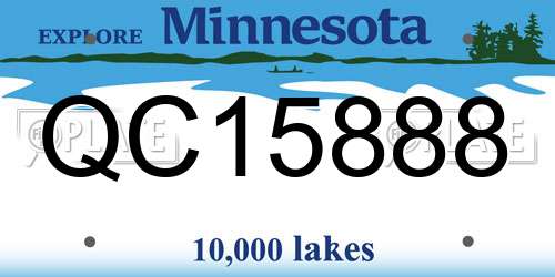QC15888 Minnesota License Plate