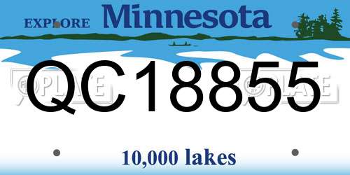 QC18855 Minnesota License Plate