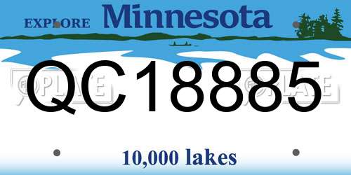 QC18885 Minnesota License Plate