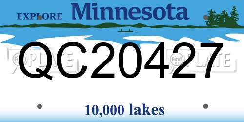 QC20427 Minnesota License Plate