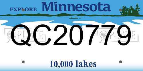 QC20779 Minnesota License Plate