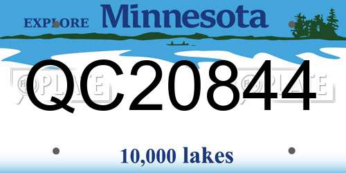 QC20844 Minnesota License Plate