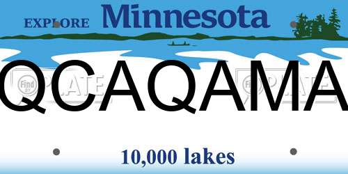 QCAQAMA Minnesota License Plate