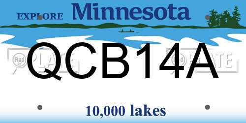 QCB14A Minnesota License Plate