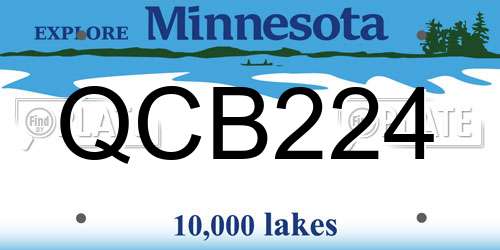 QCB224 Minnesota License Plate