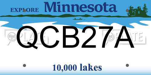 QCB27A Minnesota License Plate