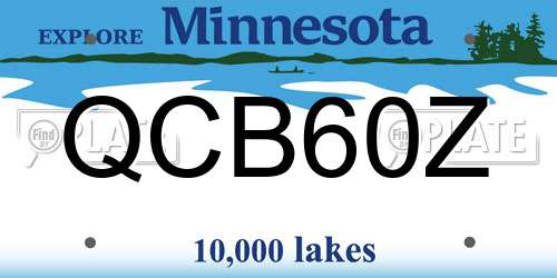 QCB60Z Minnesota License Plate