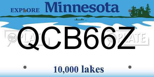 QCB66Z Minnesota License Plate